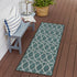 Seaside Lattice Collection Area Rug -  Pavilion (Teal)