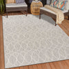 Garden Lattice Oasis Collection Area Rug -  Pavilion (Light Gray) Rectangle Light Gray  lifestyle 22