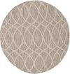 Garden Lattice Oasis Collection Area Rug -  Pavilion (Light Gray) Round Light Gray Main