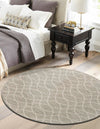 Garden Lattice Oasis Collection Area Rug -  Pavilion (Light Gray) Round Light Gray  lifestyle 28