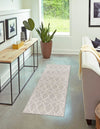 Garden Lattice Oasis Collection Area Rug -  Pavilion (Light Gray) Runner Light Gray  lifestyle 8