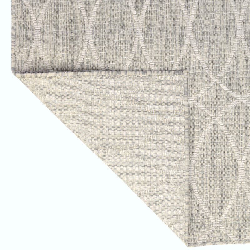 Garden Lattice Oasis Collection Area Rug -  Pavilion (Light Gray) Runner Light Gray  lifestyle 17