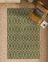 Seaside Lattice Collection Area Rug -  Pavilion (Green)