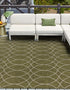 Seaside Lattice Collection Area Rug -  Pavilion (Green)