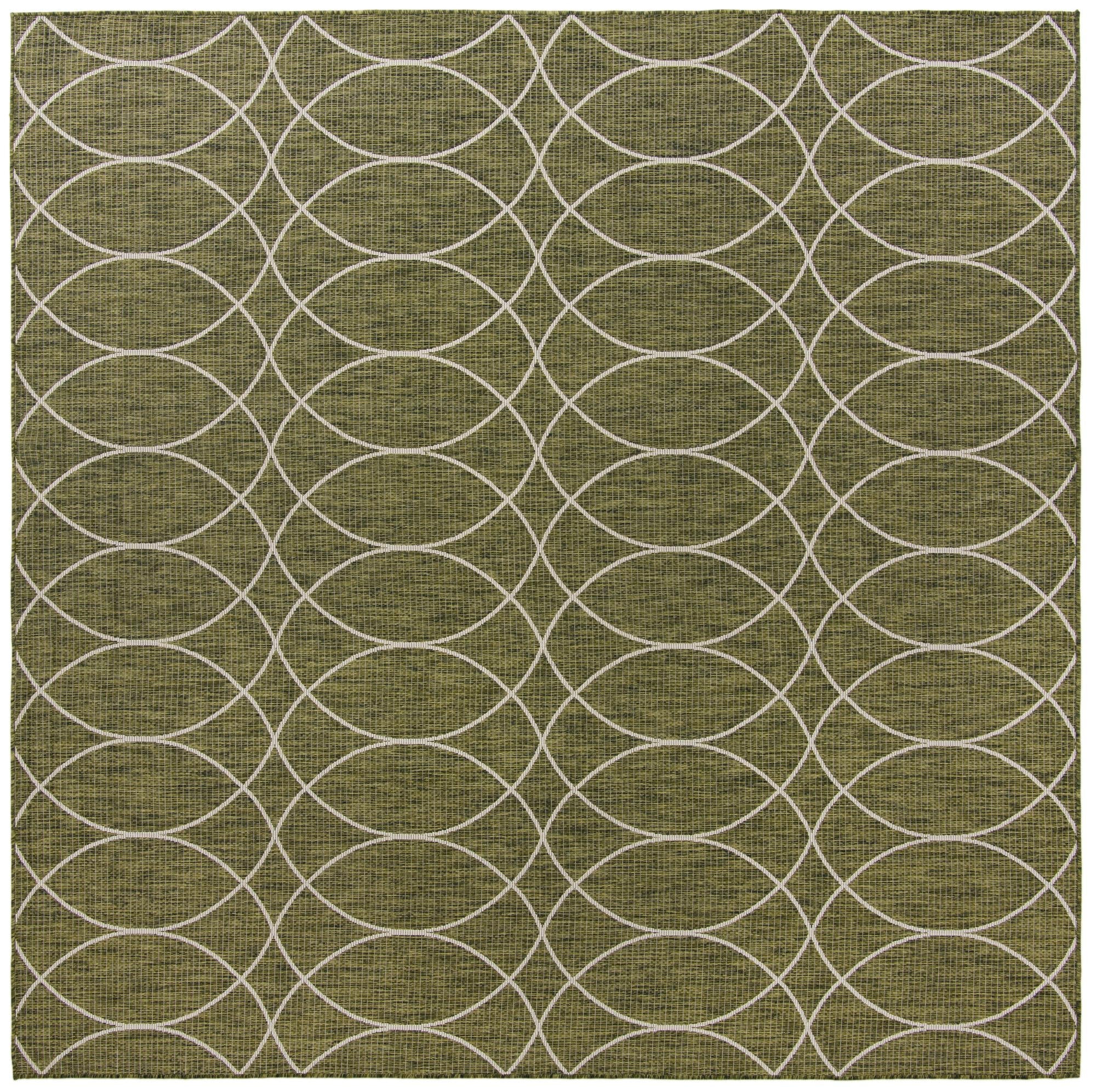 Seaside Lattice Collection Area Rug -  Pavilion (Green)