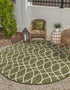 Seaside Lattice Collection Area Rug -  Pavilion (Green)