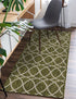 Seaside Lattice Collection Area Rug -  Pavilion (Green)