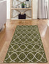 Seaside Lattice Collection Area Rug -  Pavilion (Green)