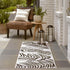 Seaside Blooms Collection Area Rug - Verdure (Charcoal Ivory)