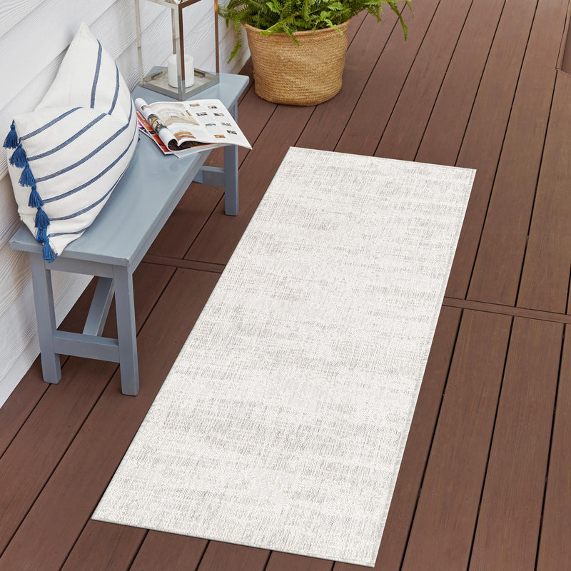 Urban Terrace Collection Area Rug -  Tribeca Runner Gray  lifestyle 140