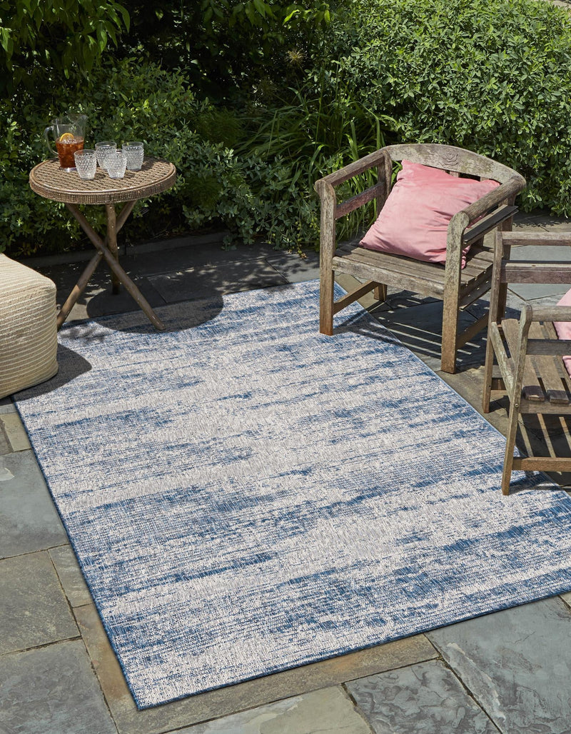 Urban Terrace Collection Area Rug -  Tribeca Rectangle Blue  lifestyle 0