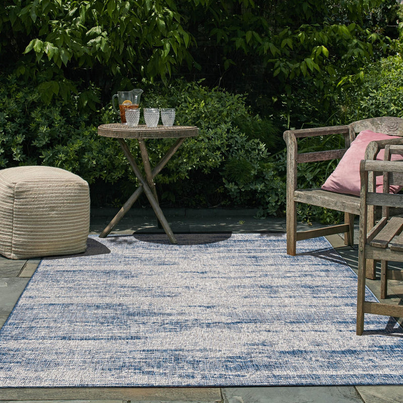 Urban Terrace Collection Area Rug -  Tribeca Rectangle Blue  lifestyle 10