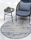 Urban Terrace Collection Area Rug -  Tribeca Round Blue  lifestyle 64