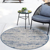 Urban Terrace Collection Area Rug -  Tribeca Round Blue  lifestyle 156