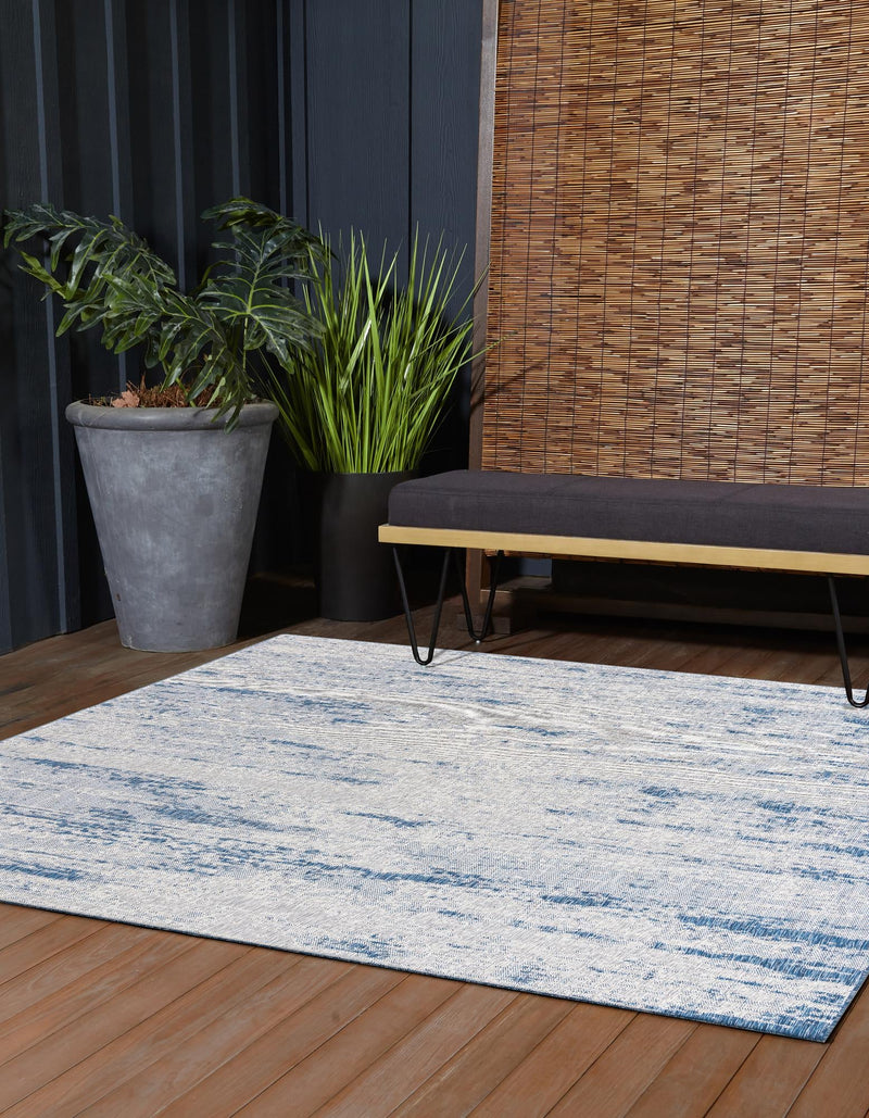 Urban Terrace Collection Area Rug -  Tribeca Square Blue  lifestyle 83