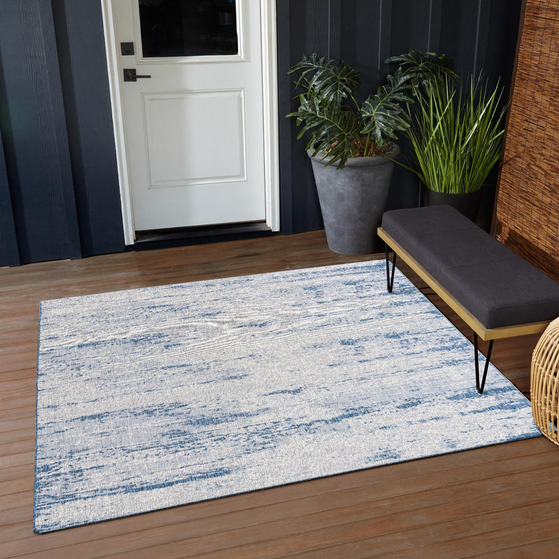 Urban Terrace Collection Area Rug -  Tribeca Square Blue  lifestyle 142