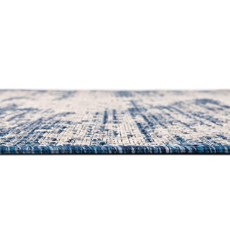 Urban Terrace Collection Area Rug -  Tribeca Round Blue  lifestyle 98