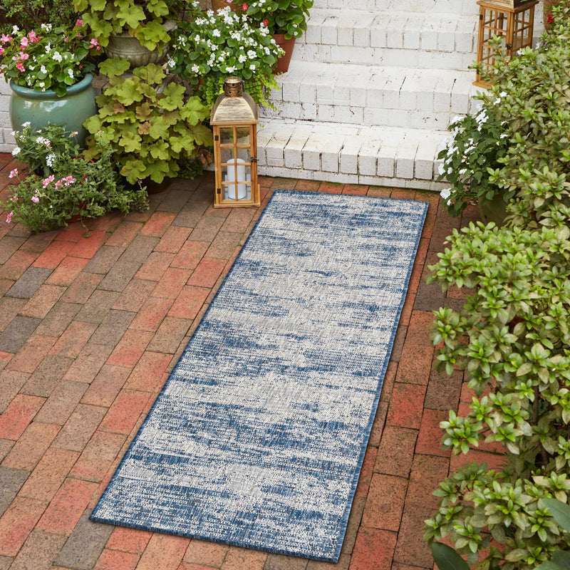 Urban Terrace Collection Area Rug -  Tribeca Runner Blue  lifestyle 143