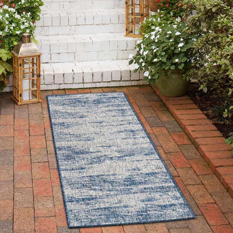 Urban Terrace Collection Area Rug -  Tribeca Runner Blue  lifestyle 158