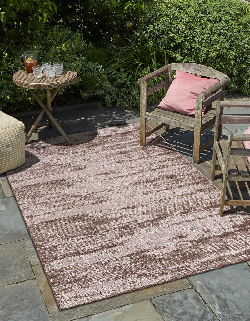 Urban Terrace Collection Area Rug -  Tribeca Rectangle Brown  lifestyle 0