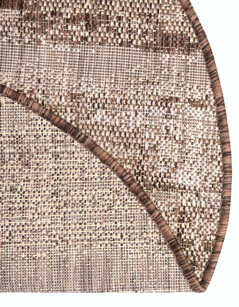 Urban Terrace Collection Area Rug -  Tribeca Round Brown  lifestyle 143