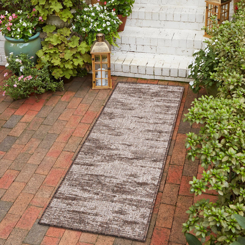 Urban Terrace Collection Area Rug -  Tribeca Runner Brown  lifestyle 145