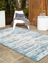 Urban Terrace Collection Area Rug -  Tribeca Rectangle Teal  lifestyle 18