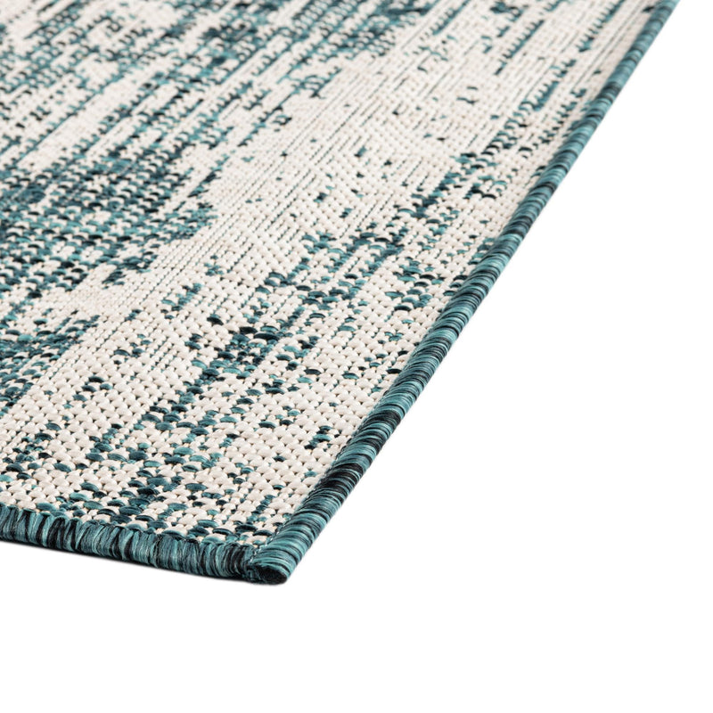 Urban Terrace Collection Area Rug -  Tribeca Rectangle Teal  lifestyle 30