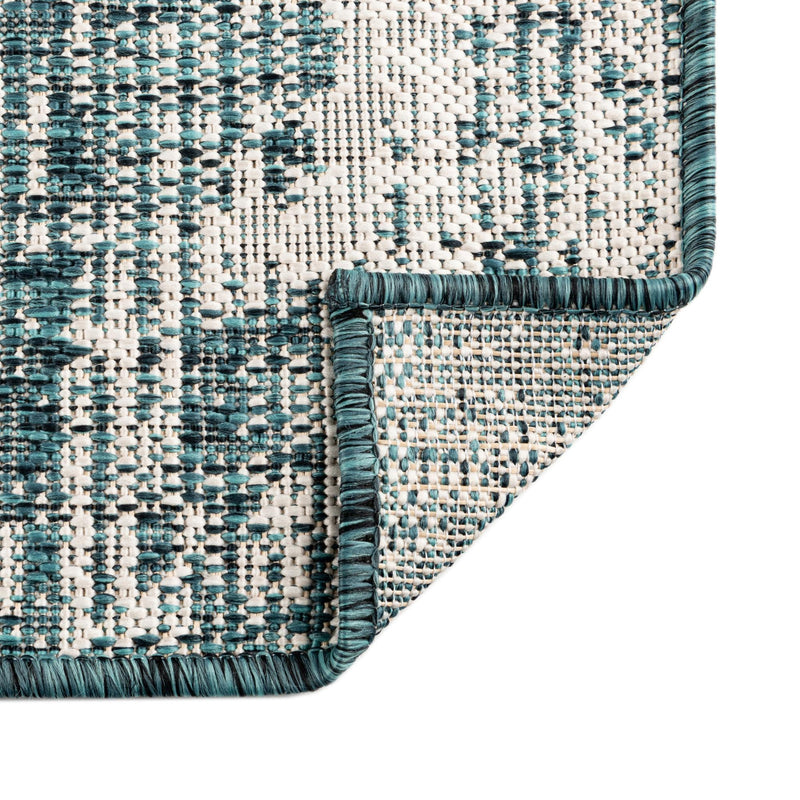 Urban Terrace Collection Area Rug -  Tribeca Rectangle Teal  lifestyle 38