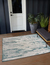 Urban Terrace Collection Area Rug -  Tribeca Square Teal  lifestyle 70