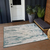 Urban Terrace Collection Area Rug -  Tribeca Square Teal  lifestyle 147