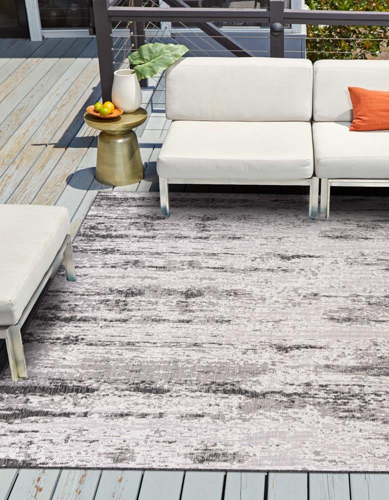 Urban Terrace Collection Area Rug -  Tribeca Square Charcoal  lifestyle 73