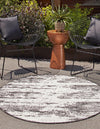 Urban Terrace Collection Area Rug -  Tribeca Round Charcoal  lifestyle 90