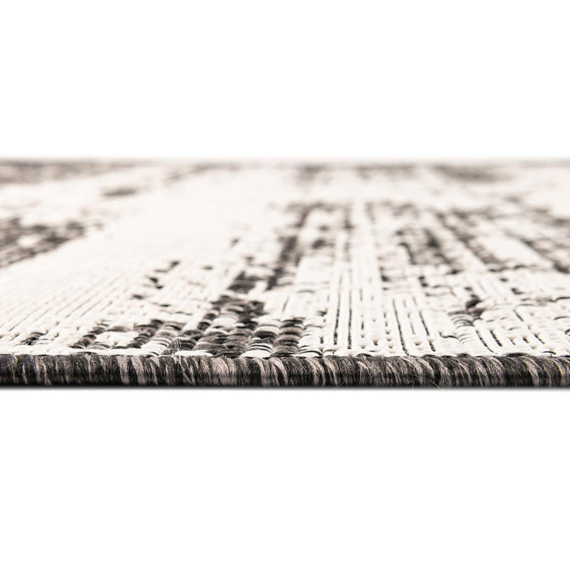 Urban Terrace Collection Area Rug -  Tribeca Round Charcoal  lifestyle 99