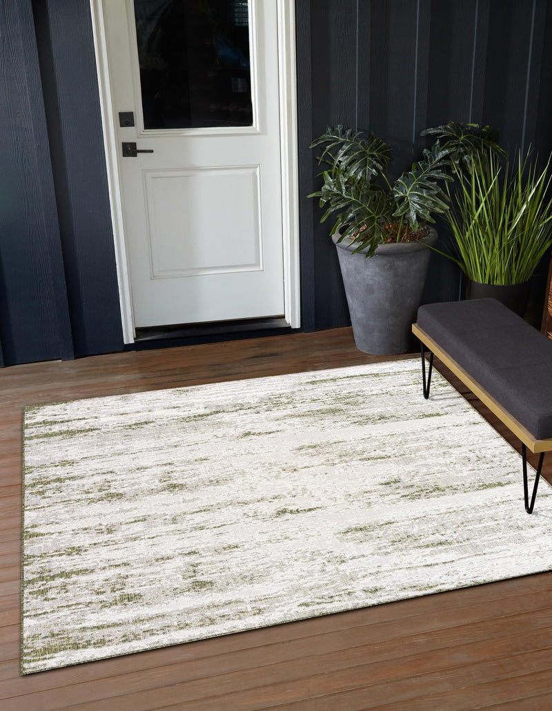 Urban Terrace Collection Area Rug -  Tribeca Square Green  lifestyle 75