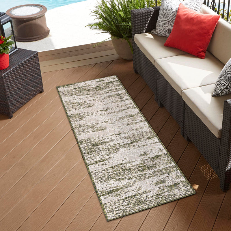 Urban Terrace Collection Area Rug -  Tribeca Runner Green  lifestyle 8