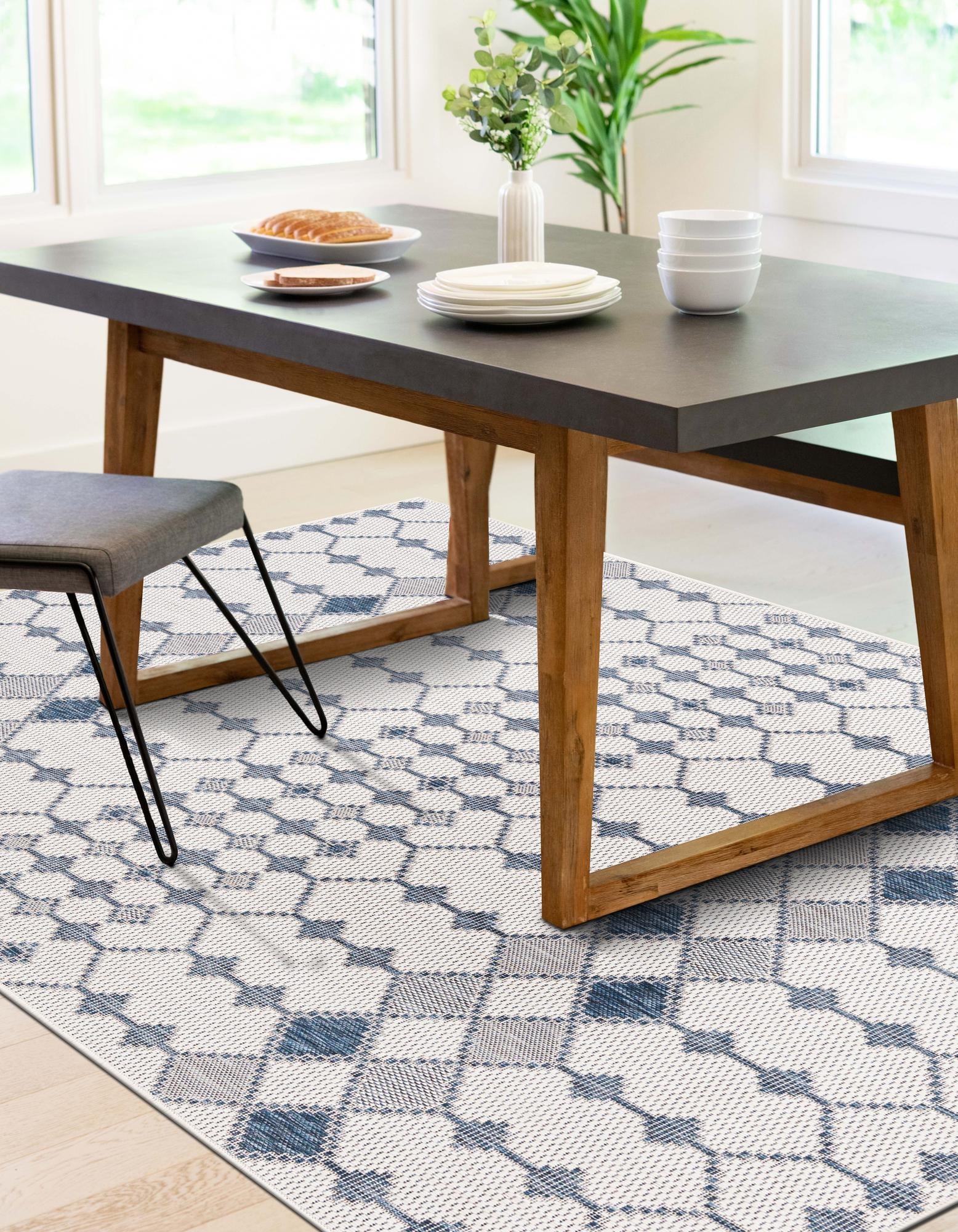 Seaside Lattice Collection Area Rug -  Veranda