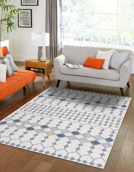 Seaside Lattice Collection Area Rug -  Veranda