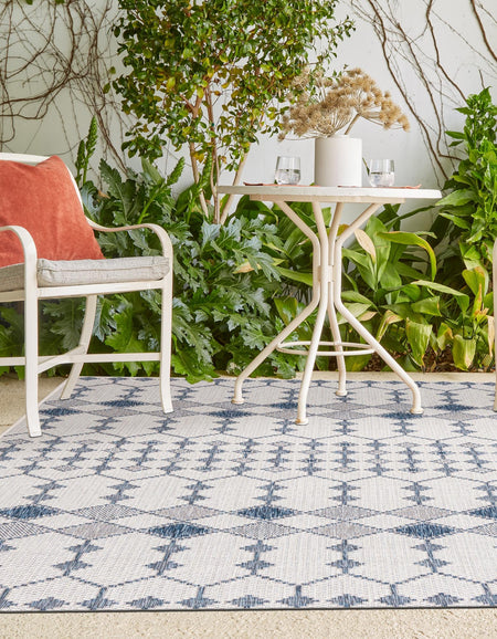 Seaside Lattice Collection Area Rug -  Veranda