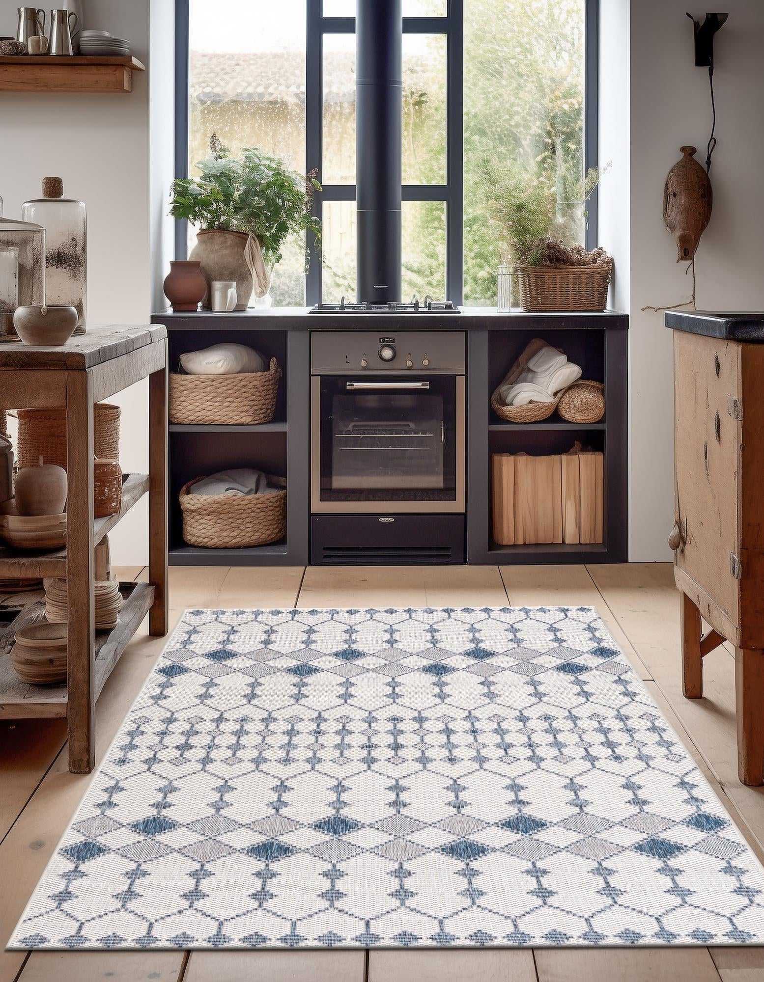 Seaside Lattice Collection Area Rug -  Veranda