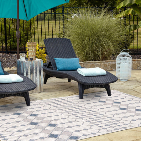 Seaside Lattice Collection Area Rug -  Veranda