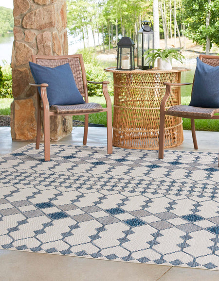 Seaside Lattice Collection Area Rug -  Veranda