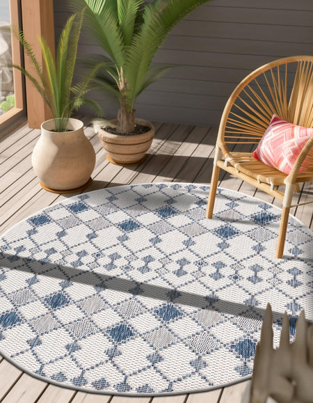 Seaside Lattice Collection Area Rug -  Veranda