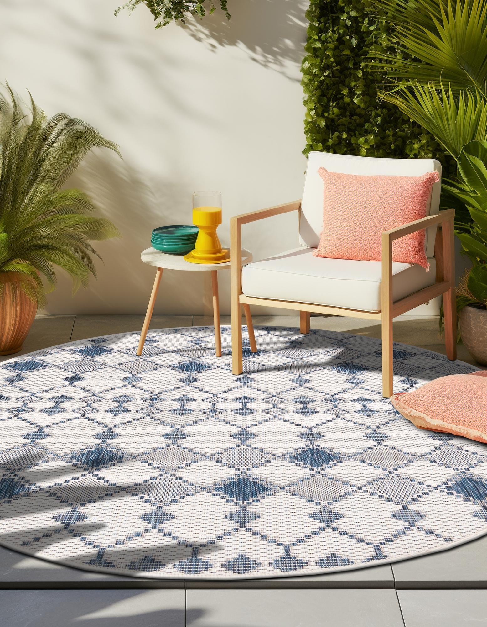 Seaside Lattice Collection Area Rug -  Veranda