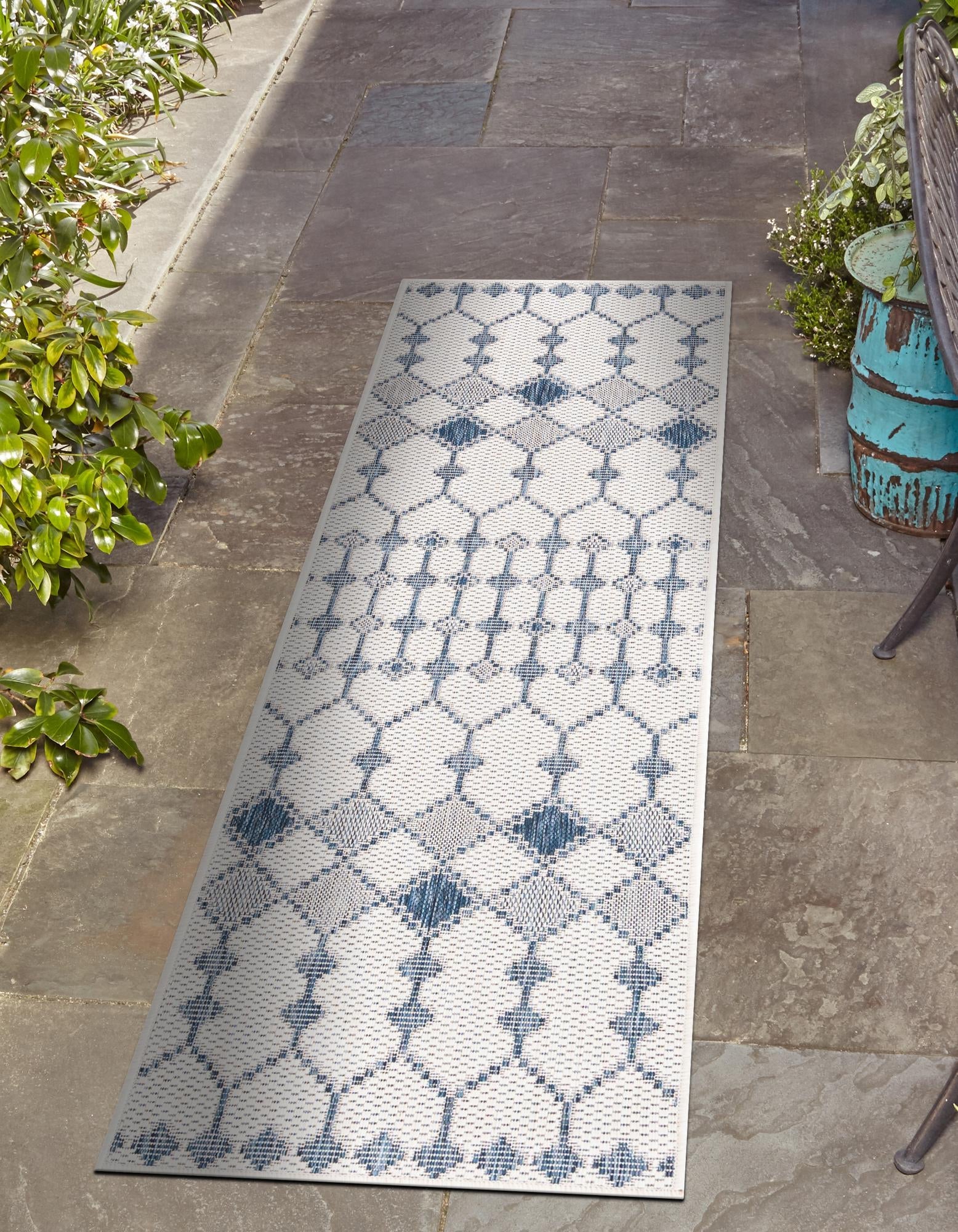 Seaside Lattice Collection Area Rug -  Veranda