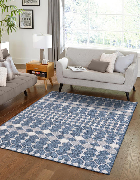 Seaside Lattice Collection Area Rug -  Veranda