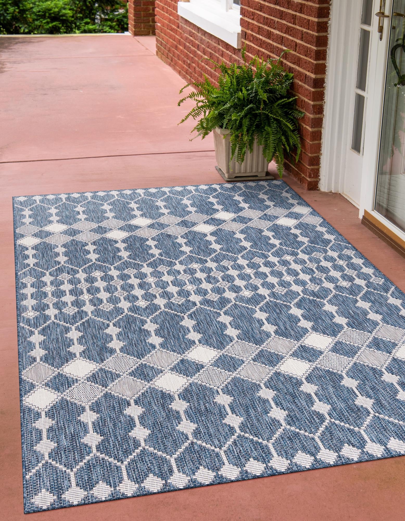 Seaside Lattice Collection Area Rug -  Veranda