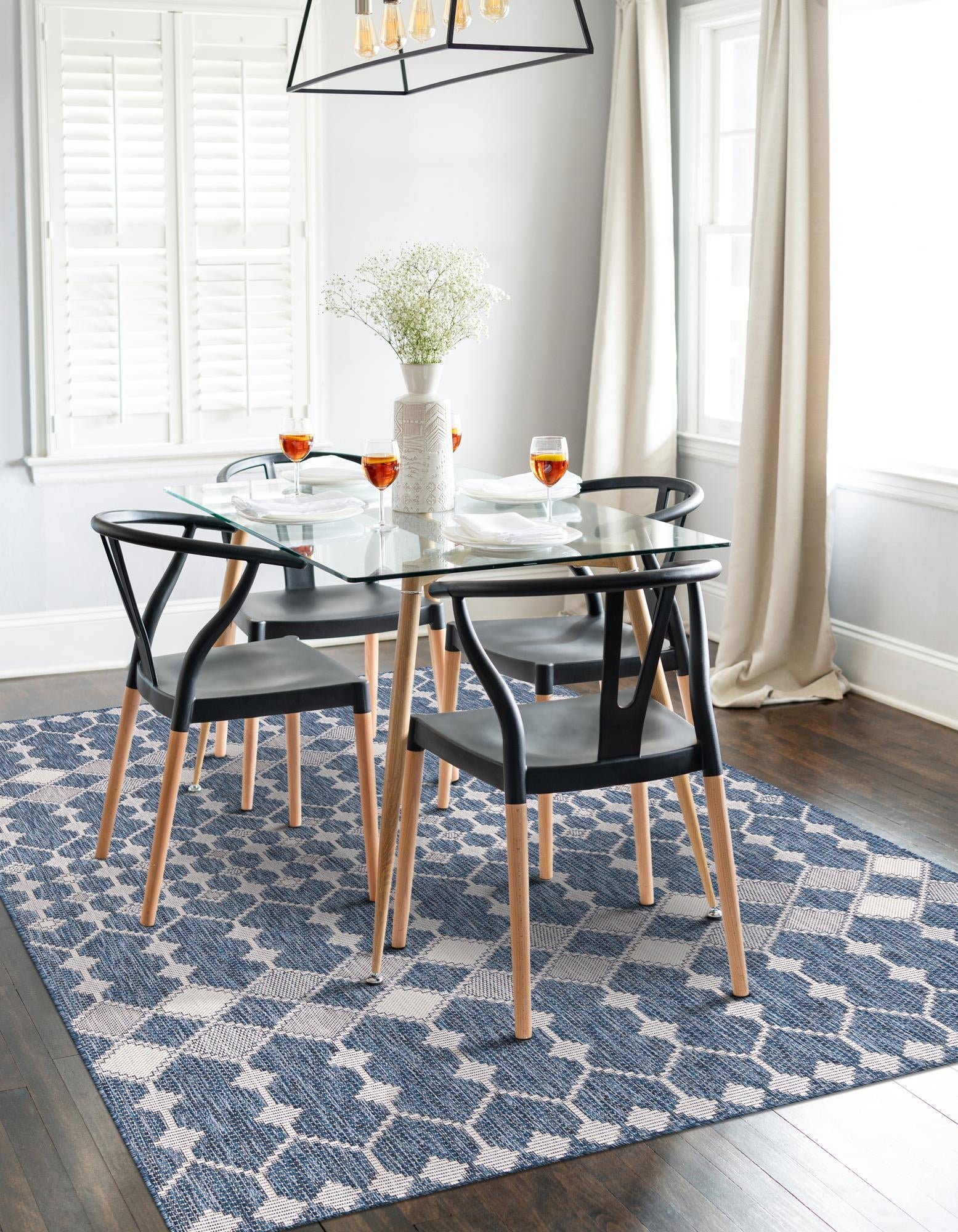 Seaside Lattice Collection Area Rug -  Veranda