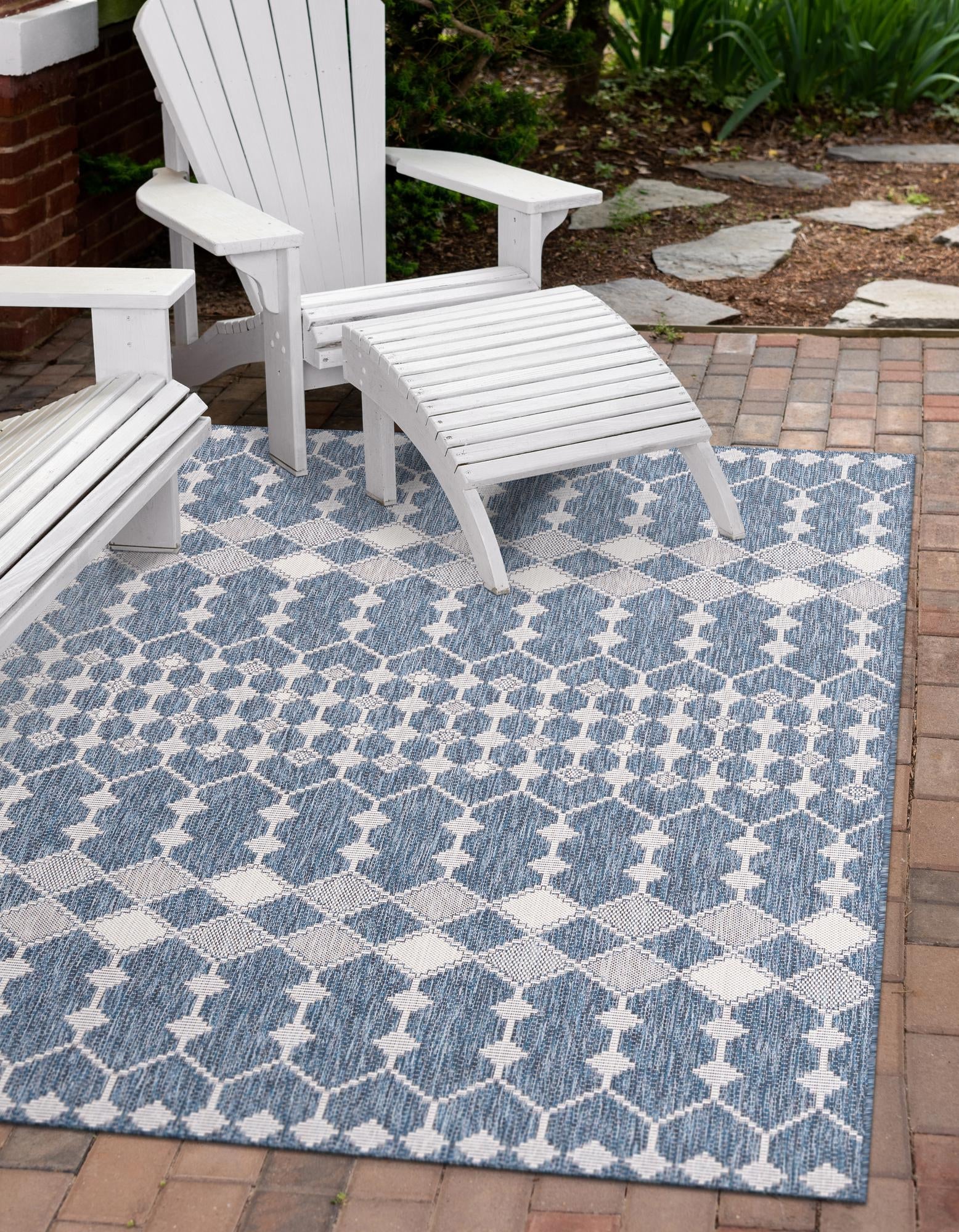 Seaside Lattice Collection Area Rug -  Veranda