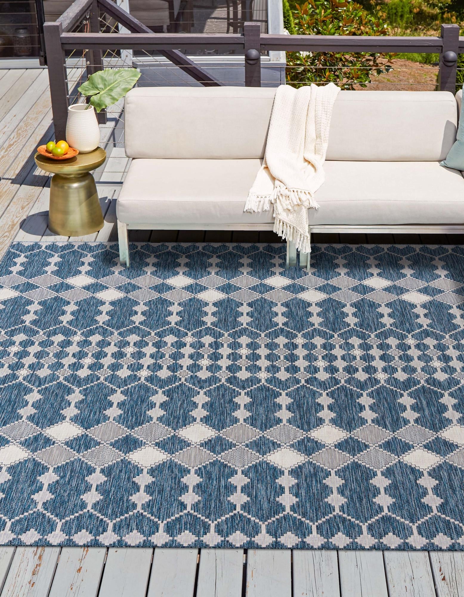 Seaside Lattice Collection Area Rug -  Veranda